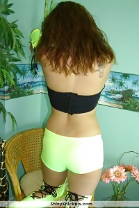 Curvacious Lovely Teen Tanning In Her Neon Sexy Panties