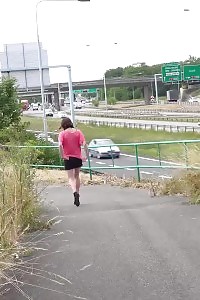 Surprising Brunette Victoria Daniels Squats To Piss