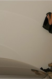 Sea Flaunts Her Swollen Legs As She Strips In The Garage