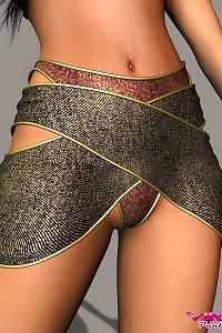 Elegant Blonde Teenage Girl In Inviting Brasil Cut Panties