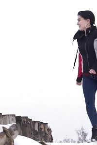 Public Peeing For Black Haired Princess Outdoor