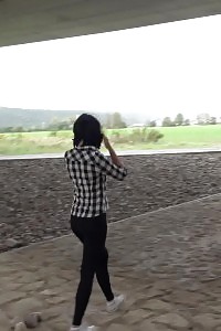 Seductive Princess Squats To Pee Near Main Road